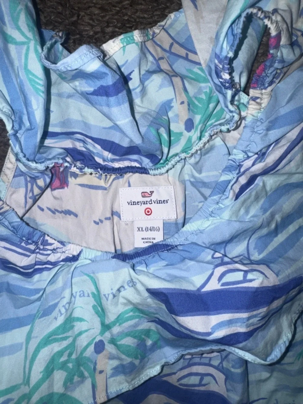Vineyard Vines Dress XL 14/16 Beach Target Blue Girls